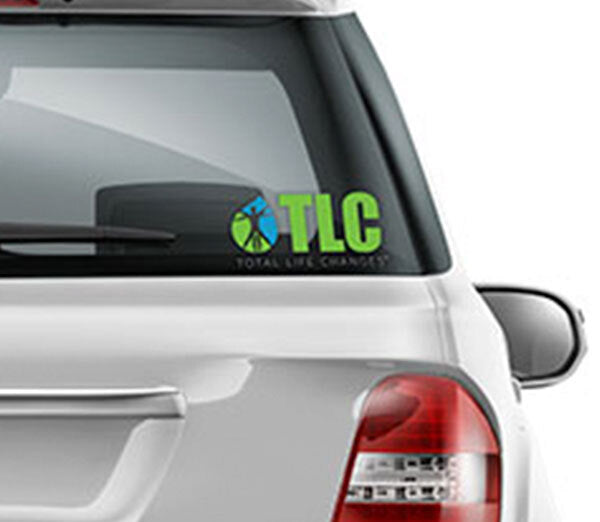 Calcomanía para coche con el logotipo de TLC