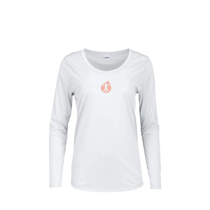 Camisa de manga larga con logotipo de melocotón para mujer